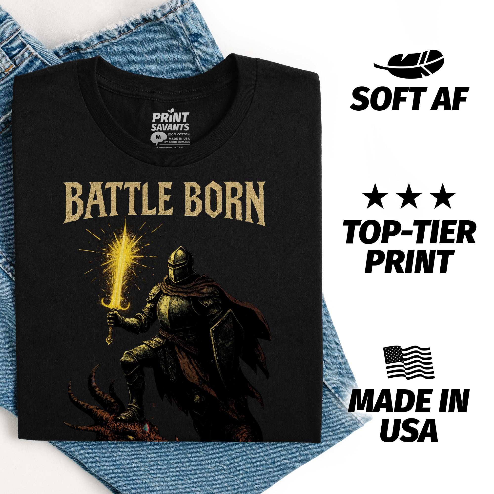 Battle Born Fantasy Knight T-Shirt