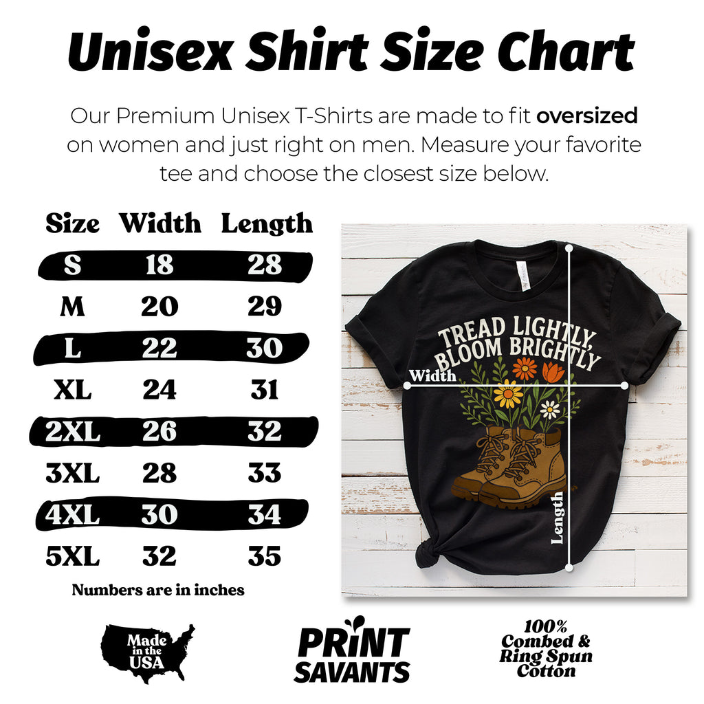 Tread Lightly Bloom Brightly Hiking T-Shirt