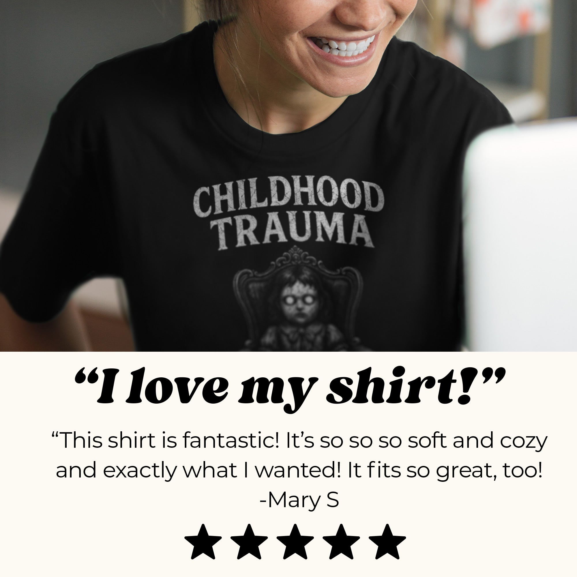 Childhood Trauma Creepy Doll T-Shirt