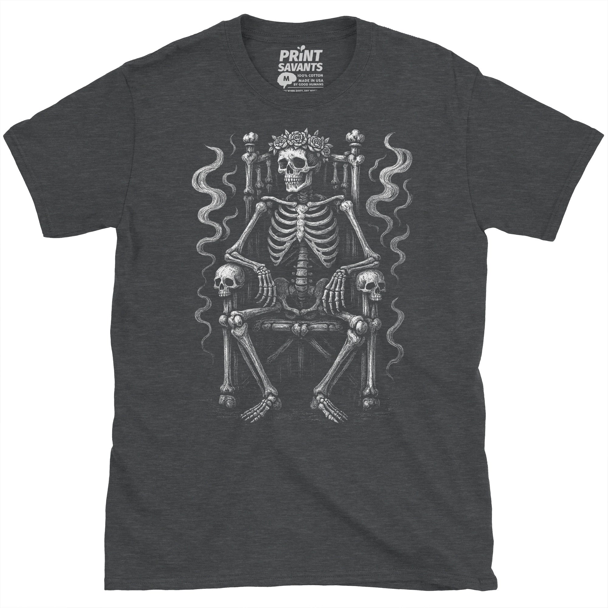 King of The Dead Skeleton Throne T-Shirt